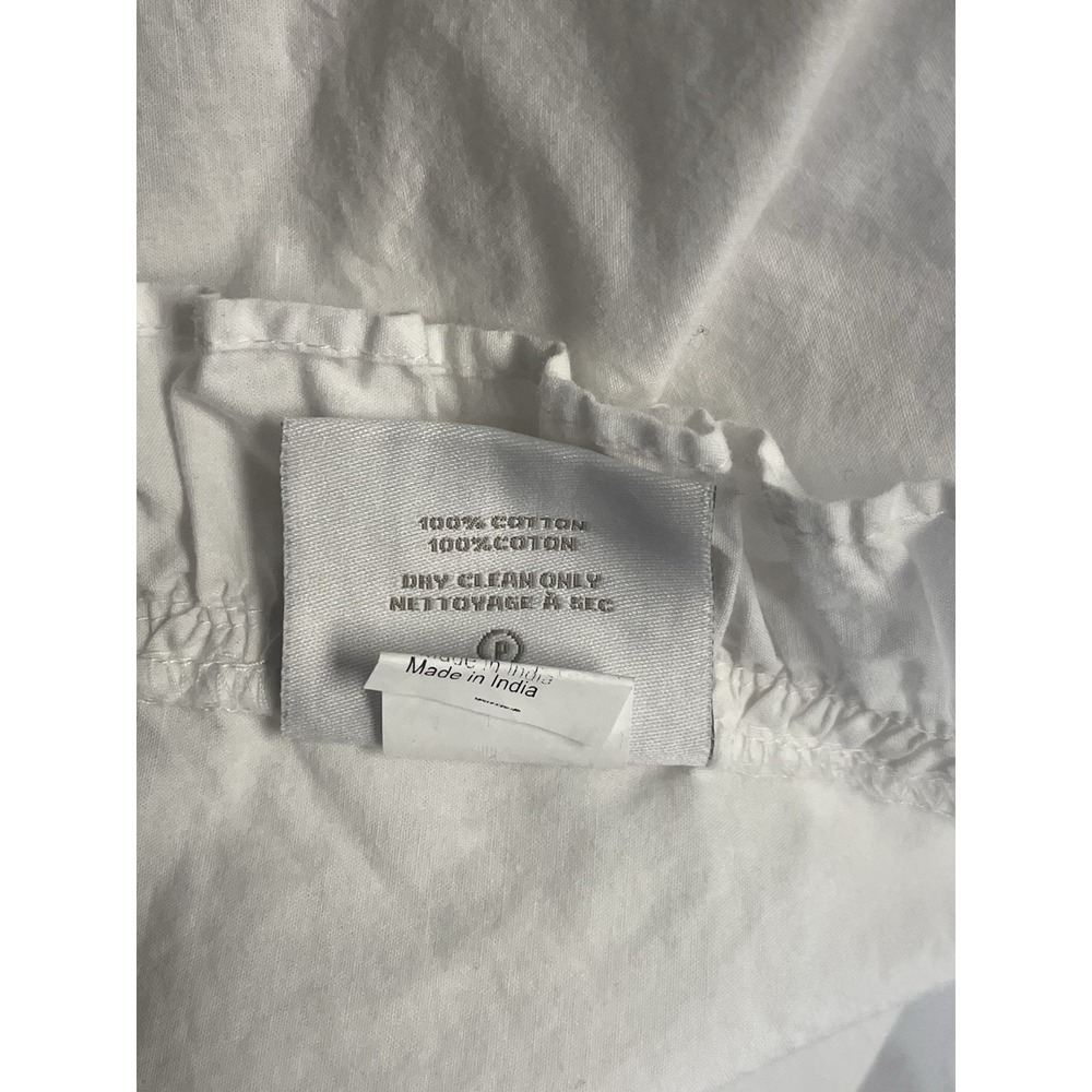 2x‎ Restoration Hardware Baby & Child White Ruffle Curtain Panel 94x50 Set of 2 - Picture 6 of 7